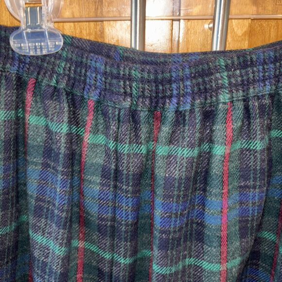 Nell Flowers Two piece Wool Blend skirt Set 14 Vintage Women Lined Plaid - Picture 16 of 16